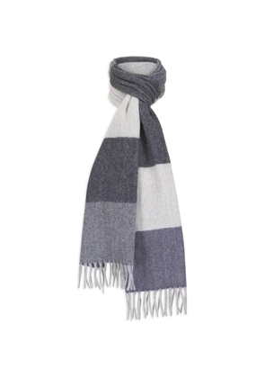 Chelsey Imports striped fringed scarf - Grey
