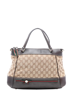 Gucci Pre-Owned 2016-2025 GG Canvas Web Mayfair satchel - Brown