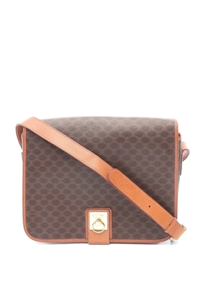 Celine Pre-Owned 2000s Macadam patterned shoulder bag - Brown