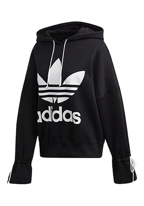 adidas logo-detail hoodie - Black