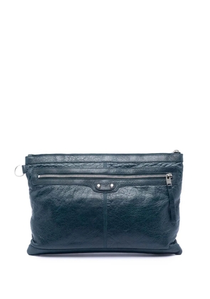 Balenciaga Pre-Owned 2014 Lambskin Motocross Classic Clip L clutch bag - Blue