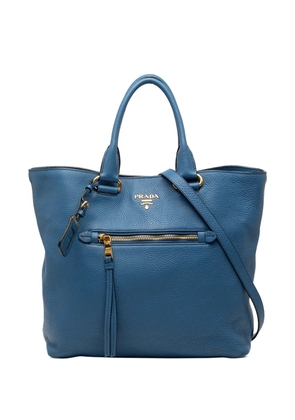Prada Pre-Owned 2010-2026 Vitello Daino Open Convertible Tote satchel - Blue