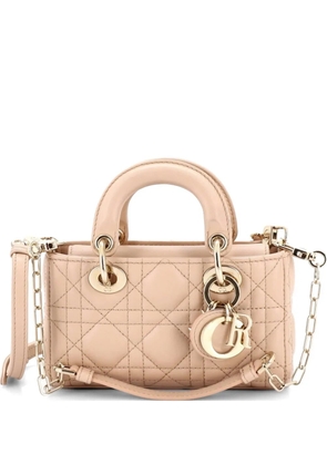 Christian Dior Pre-Owned Lady D-Joy Bag Cannage Quilt Lambskin Micro satchel - Neutrals