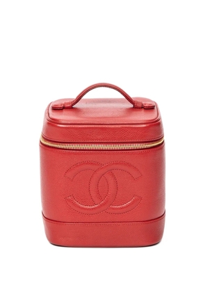CHANEL Pre-Owned interlocking-CC make-up bag - Red