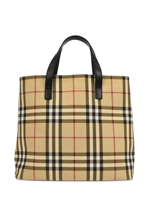 Burberry Pre-Owned 1990-2000s check tote handbag - Neutrals
