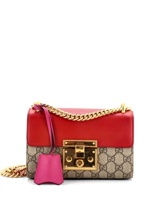Gucci Pre-Owned Padlock Shoulder Bag GG Coated Canvas and Leather Small crossbody bag - Brown