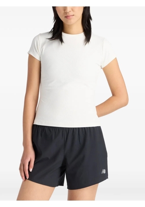 New Balance ribbed fitted T-shirt - White