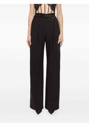 NISSA belted high-rise trousers - Black
