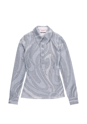 PUCCI long-sleeve polo top - Grey