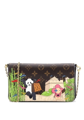 Louis Vuitton Pre-Owned Felicie Pochette Limited Edition Vivienne Xmas Monogram Canvas crossbody bag - Brown