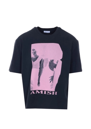 AMISH magic-print crewneck T-shirt - Black
