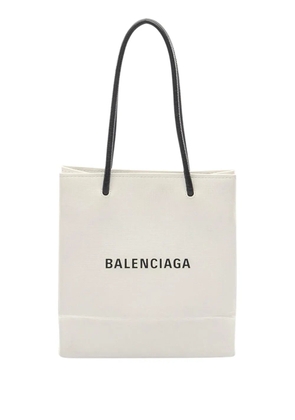 Balenciaga Pre-Owned 2010-2026 Leather XXS North South tote bag - White