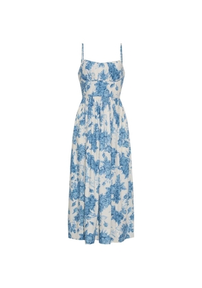 Cara Cara Alba floral-pattern midi dress - White