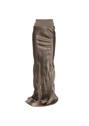 Rick Owens ruched maxi skirt - Brown