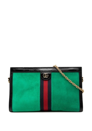 Gucci Pre-Owned 2016-2026 Medium Suede Web Ophidia Chain shoulder bag - Green