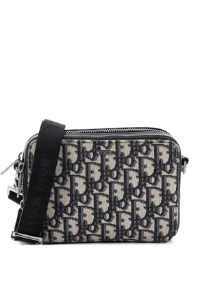 Christian Dior Pre-Owned Double Zip Pouch Oblique Canvas crossbody bag - Blue