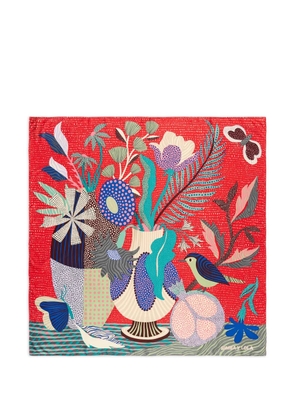 Bimba y Lola floral-printed scarf - Red