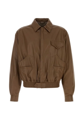 Giorgio Armani leather jacket - Brown