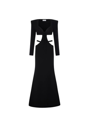 Violante Nessi Bruna cut-out embroidered maxi dress - Black