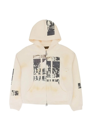 BIRTH OF ROYAL CHILD zip-up hoodie - Neutrals