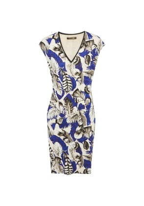 Roberto Cavalli Vintage jersey print midi dress - White