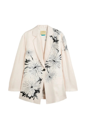 Momoni Zuni floral-print blazer - White