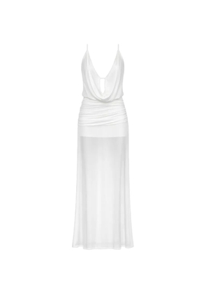 Eleh cowl-neck dress - White