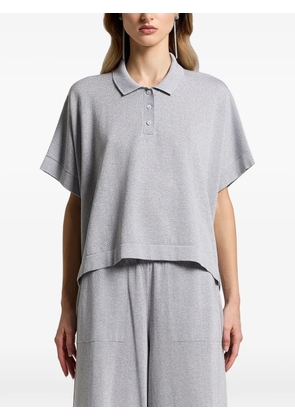 Peserico buttoned short-sleeve polo top - Grey