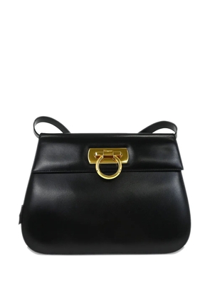 Ferragamo Pre-Owned 1990s gancini leather shoulder bag - Black