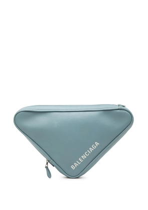 Balenciaga Pre-Owned 2003-2022 Medium Leather Triangle clutch bag - Blue