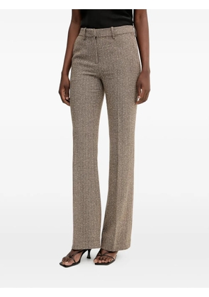 ERMANNO FIRENZE herringbone trousers - Brown