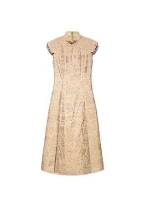 Shanghai Tang sequin collared dress - Neutrals