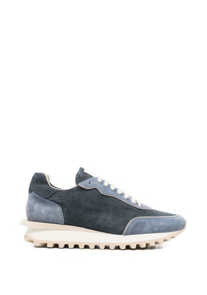 Eleventy perforated panelled sneakers - Blue