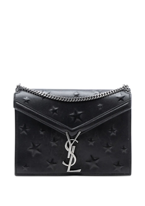 Saint Laurent Pre-Owned 2019 Star Embossed Calfskin Monogram Cassandra Clasp Bag crossbody bag - Black