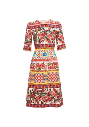 Dolce & Gabbana Pre-Owned floral midi dress - White