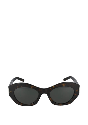Saint Laurent Eyewear geometric-frame sunglasses - Brown