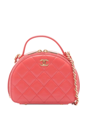 CHANEL Pre-Owned 2021-2026 CC Quilted Lambskin Chic Riviera Top Handle Vanity Case satchel - Pink