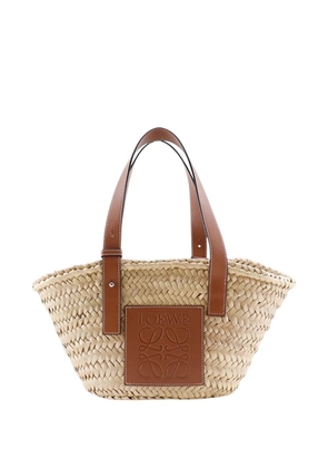 Loewe Pre-Owned 2021-2026 Small Raffia Anagram Basket tote bag - Brown