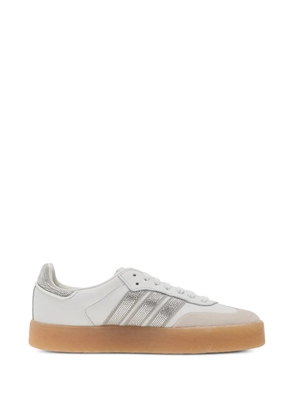 adidas Samba three-stripe platform sneakers - White