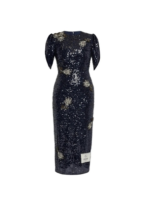 ERDEM sequined midi dress - Blue