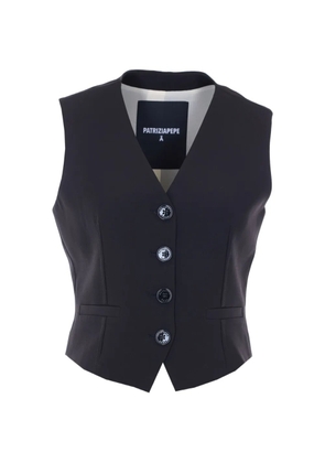 Patrizia Pepe buttoned V-neck waistcoat - Black