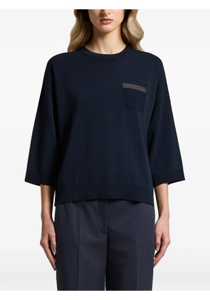 Peserico cotton pocket sweater - Blue