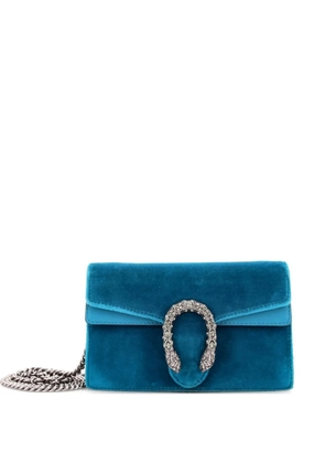 Gucci Pre-Owned Dionysus Bag Velvet Super Mini crossbody bag - Blue