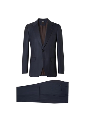 Zegna striped wool suit - Blue