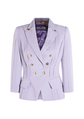 Elisabetta Franchi pleated double-breasted jacket - Purple