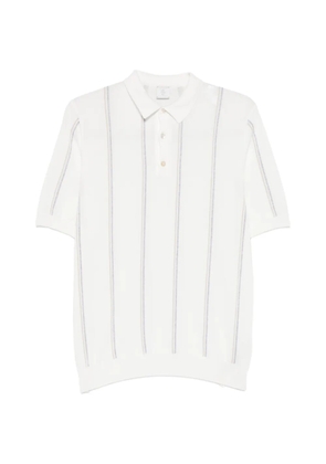 Eleventy striped polo shirt - White