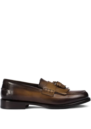 Doucal's tassel-detailing fringed loafers - Brown