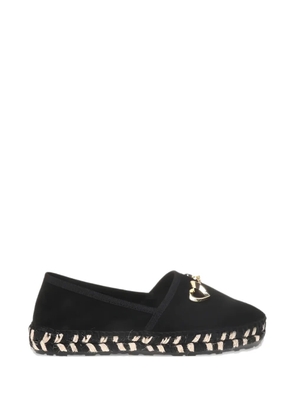 Love Moschino heart charm espadrilles - Black