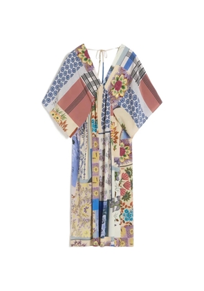 Weekend Max Mara Chine floral-patchwork midi dress - Neutrals