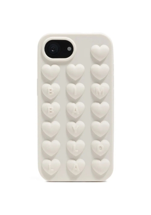Bimba y Lola heart-embossed iPhone 16e case - White